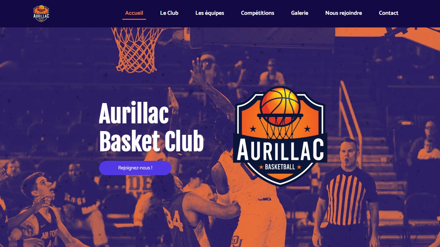 Thème pour la création de site de Club de Basket