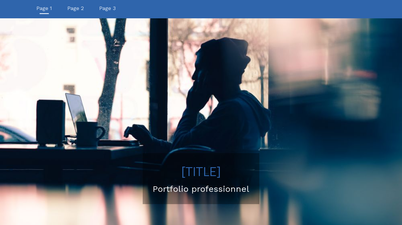 Theme for website creation of Portfolio