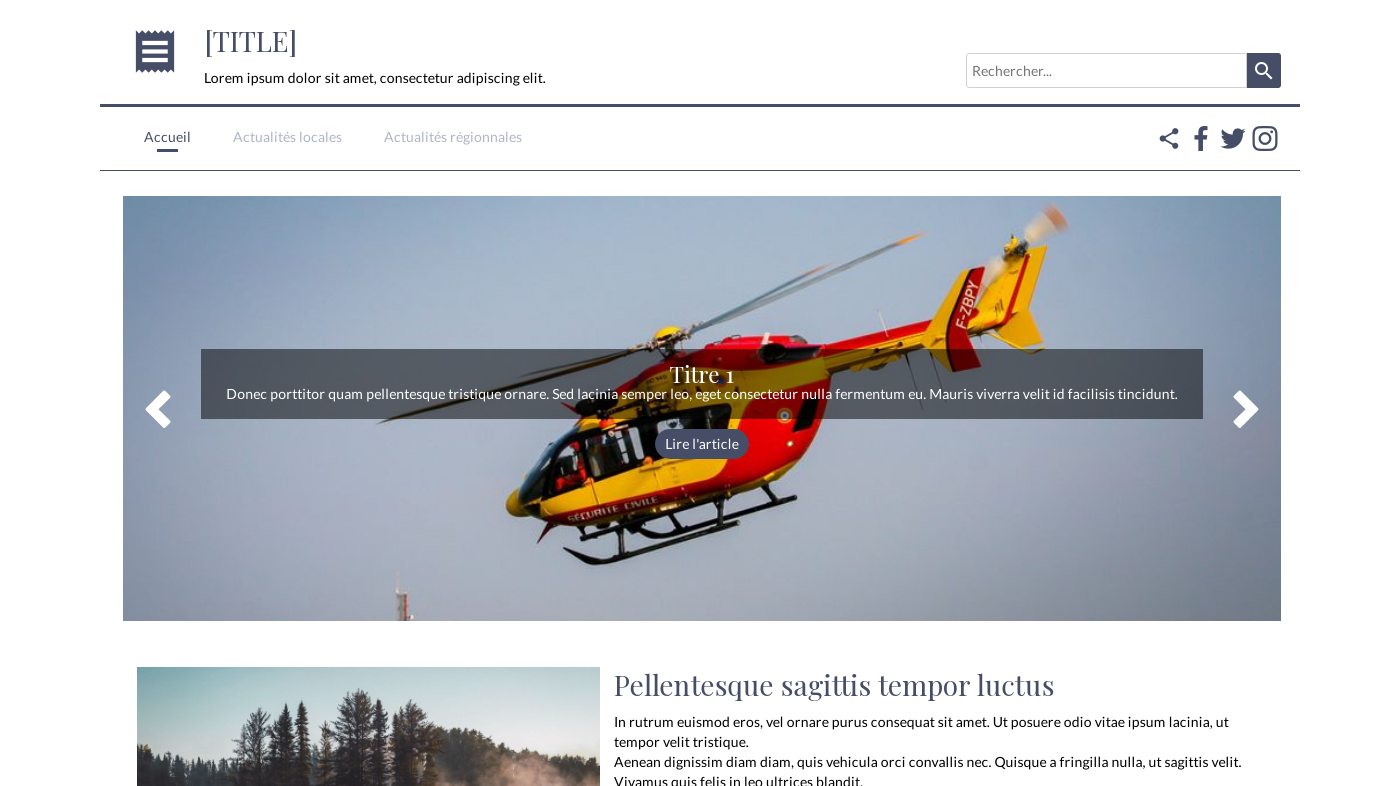 Theme for website creation of News 2